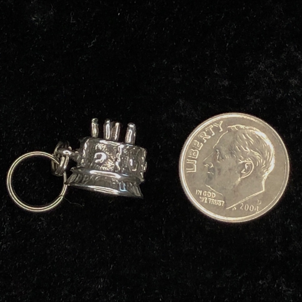 Sterling Silver Birthday Cake Charm
